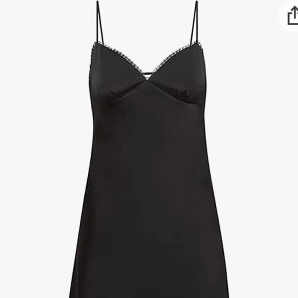 Aritzia x Sunday Best “Rae” Slip Mini Dress BLACK - Picture 2 of 3